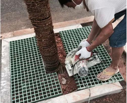 長沙人民路,安裝樹篦子